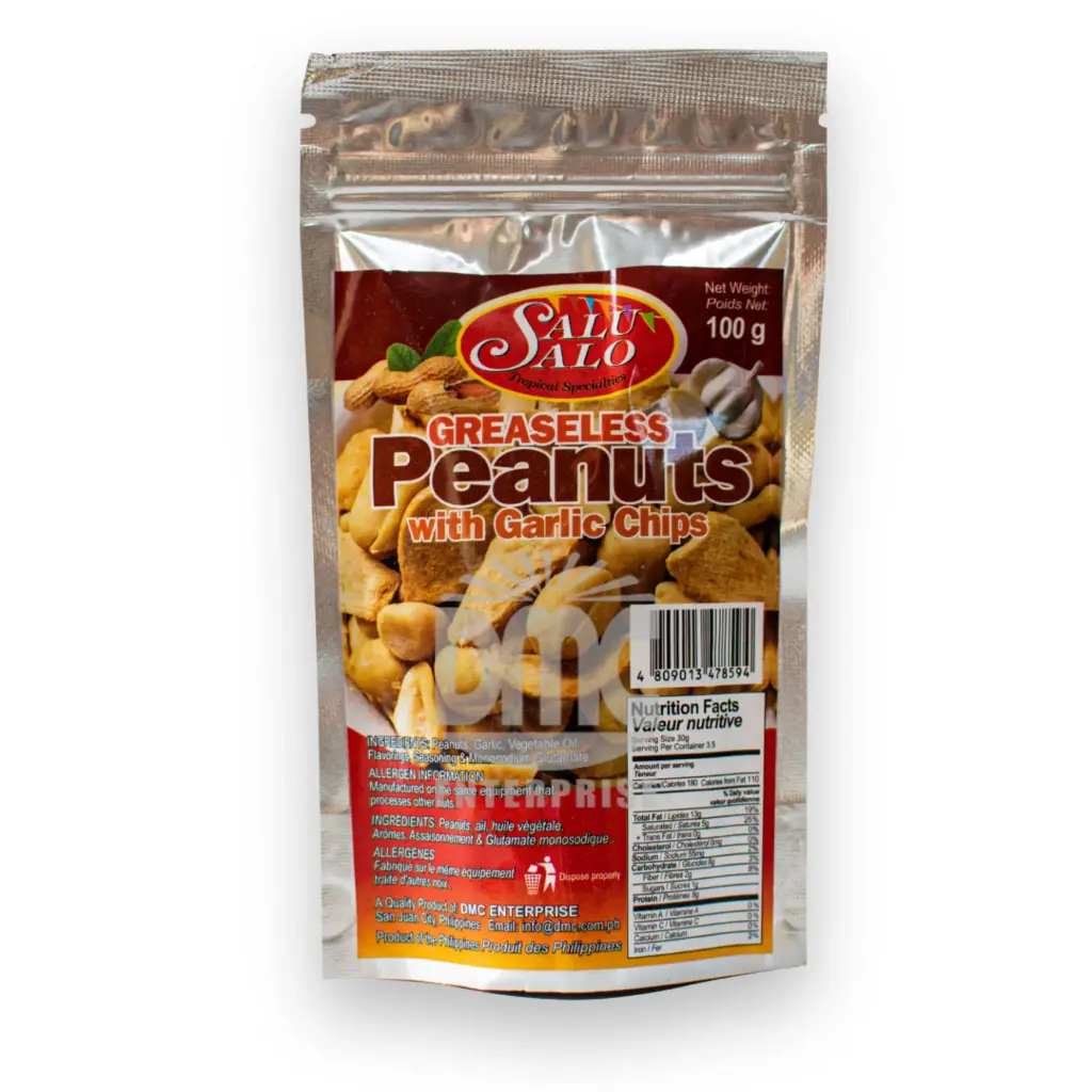 SaluSalo Greaseless Peanuts with Garlic Chips