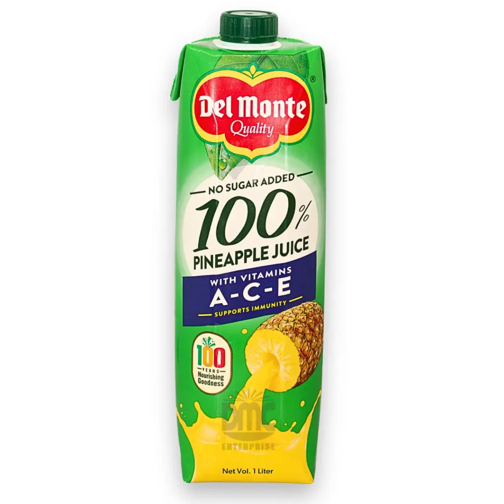Del Monte 100% Pine Juice with ACE in Tetra (1Lx12) 