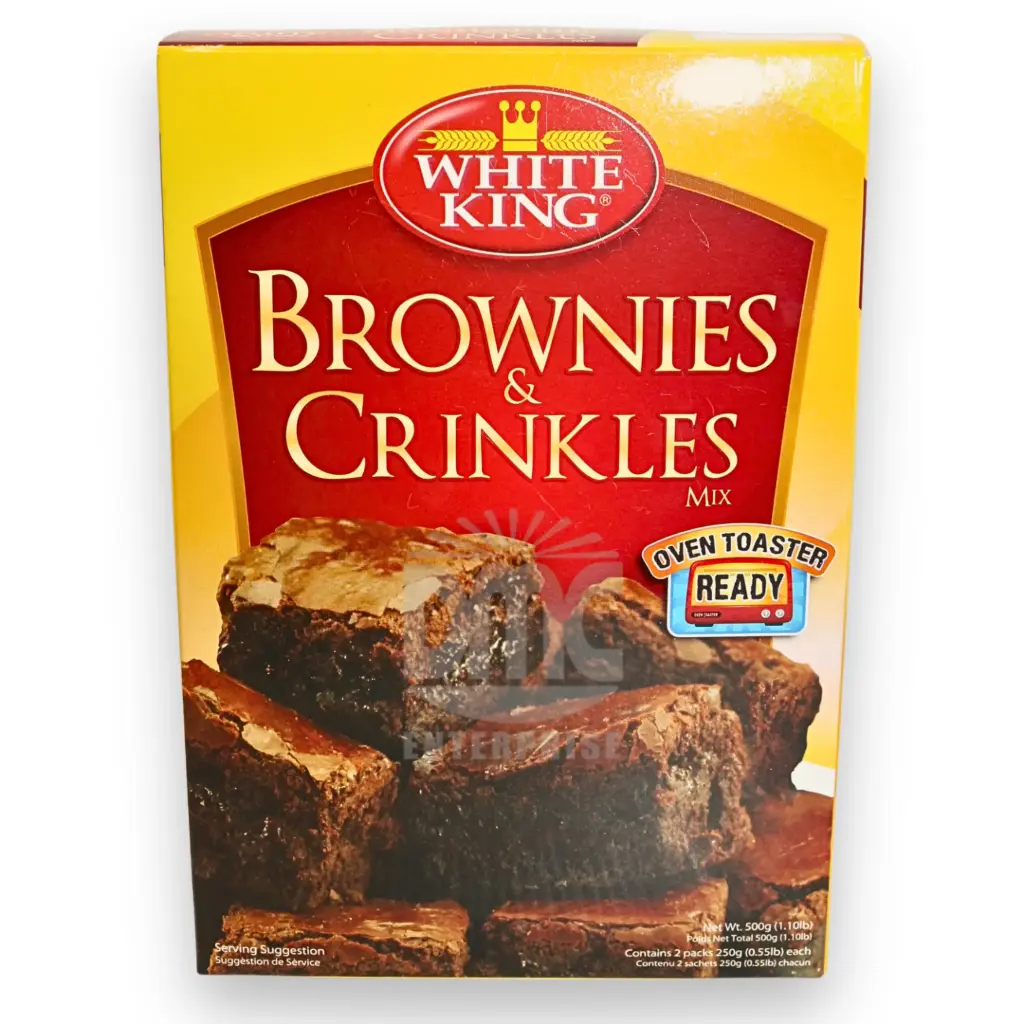 White King Fudge Brownies & Crinkles Mix (500g x 24)