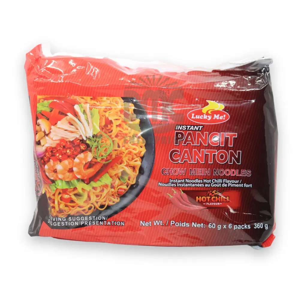 Lucky Me Instant Noodle Pancit Canton Hot Chili 6's (60g x 6 x 12)