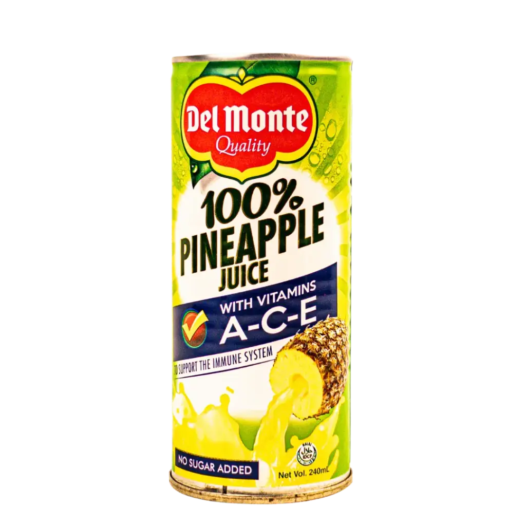 Del Monte 100% Pine Juice 24-202 with VIT- ACE (240ml x 24)