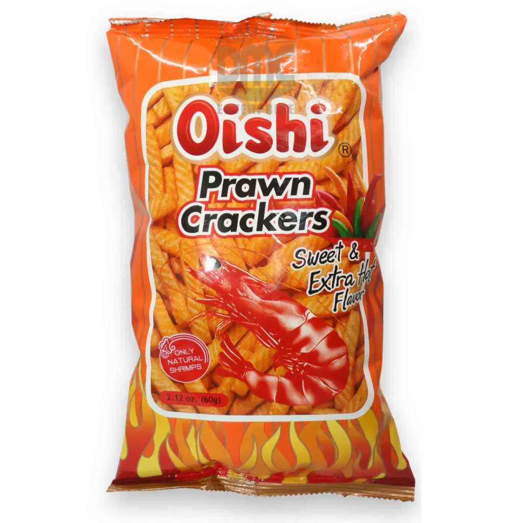 Oishi Prawn Crackers Sweet & Extra Hot  60g. x 50