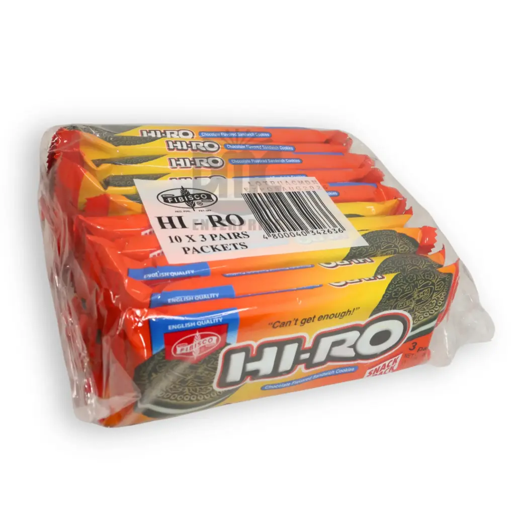 Fibisco Hi-Ro Chocolate Flavored Sandwich Cookies (10s x 24 bags) | DMC