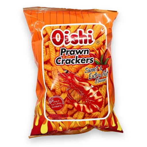 Oishi Prawn Crackers Sweet & Extra Hot (90g x 30) 