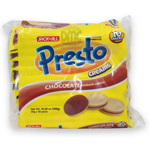 Presto Creams Chocolate Sandwich Cookies (30g x 10 x 20) (LOCAL)