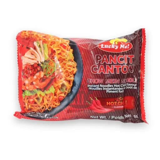 Lucky Me Instant Noodles (Pancit Canton) Hot Chili Flavour (60g x 72)